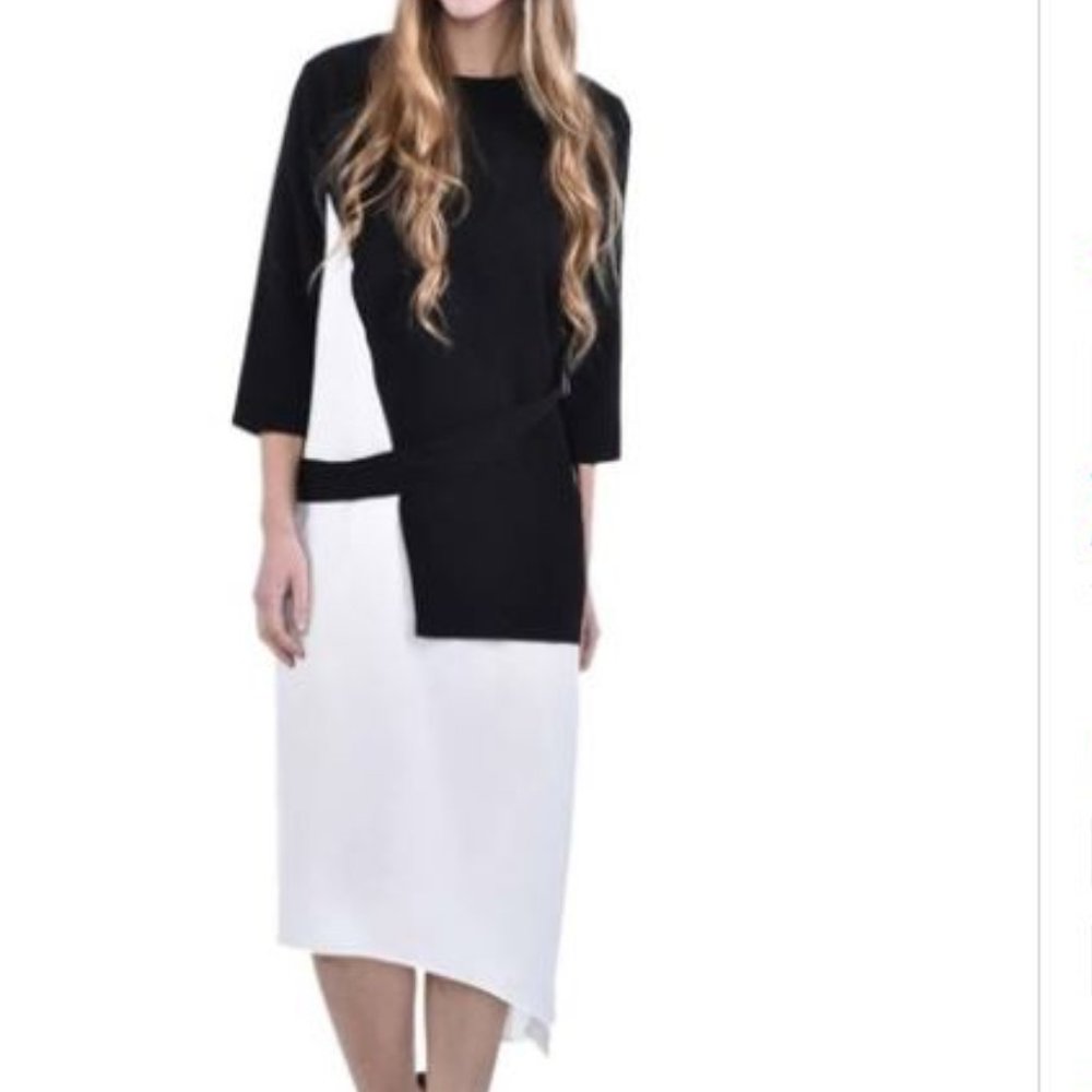 Black & White Asymmetrical Dress